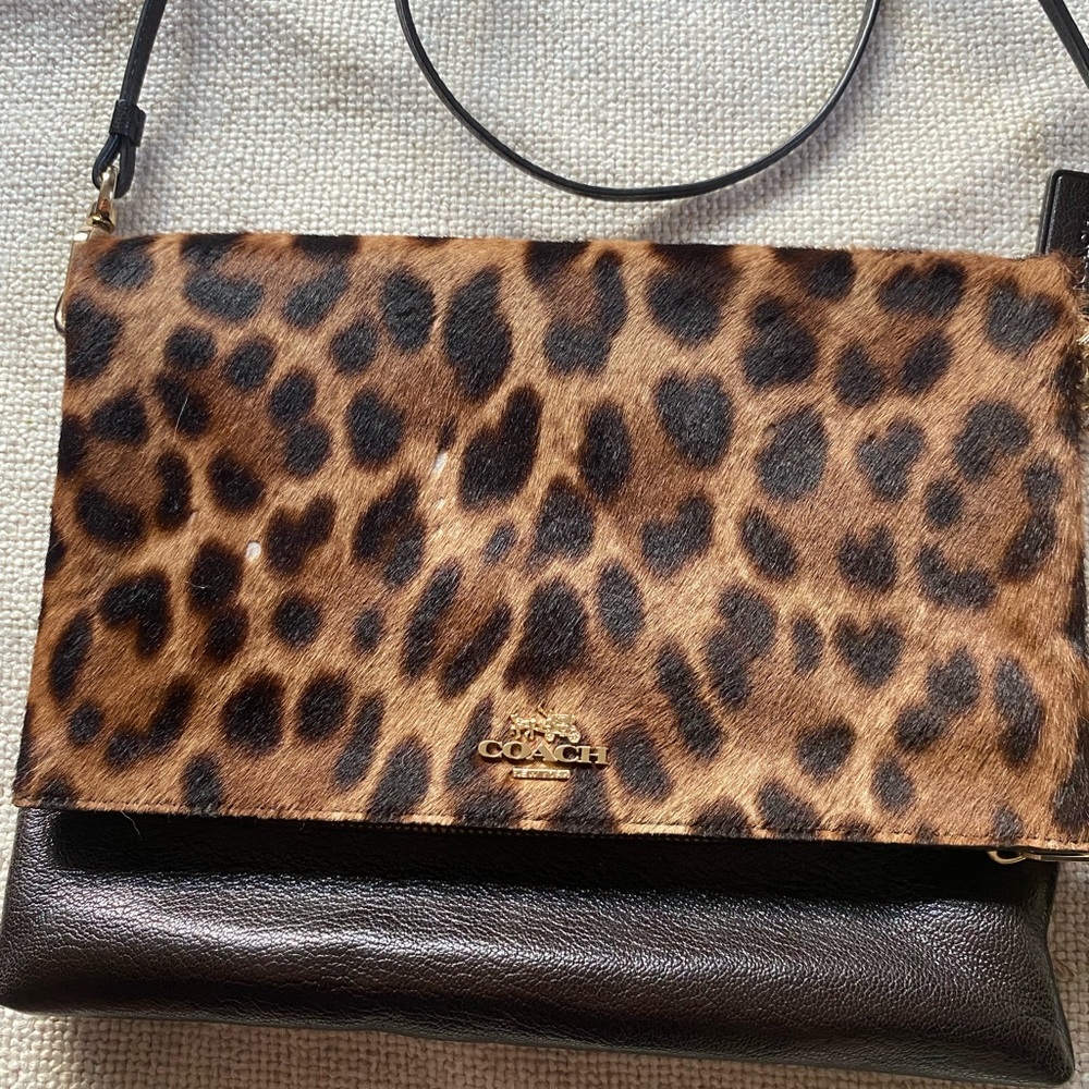 Coach fold over clutch or cross body bag